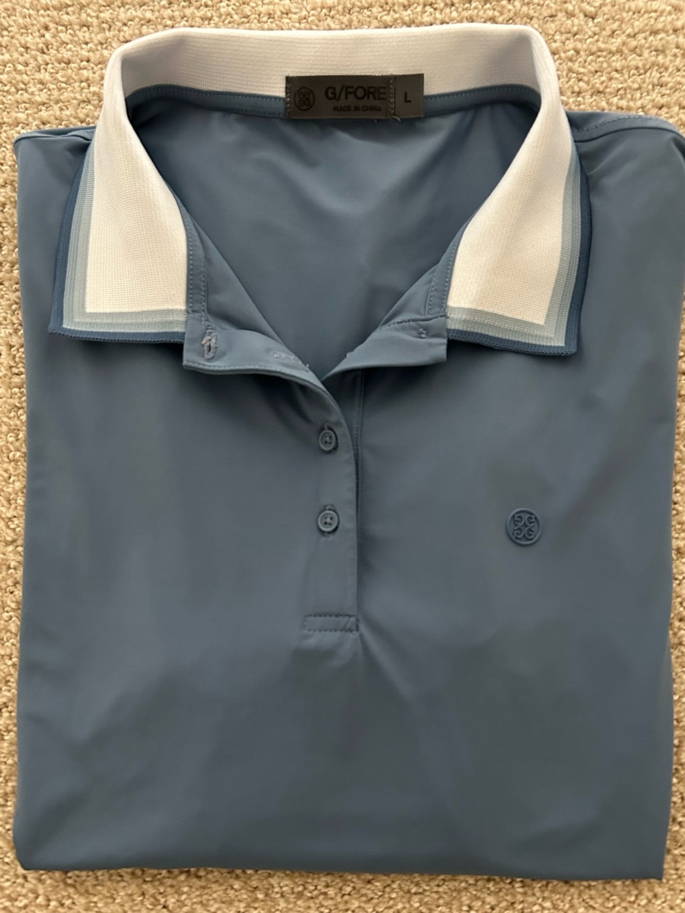 G/FORE Women’s Long Sleeve Dusty Blue Golf Shirt Size Large